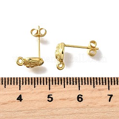 Латунные серьги-гвоздики из циркония&nbsp;KK-Z102-13G