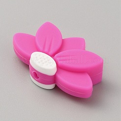 Лотос пищевые экологически чистые силиконовые бусины&nbsp;LS-SIL-WH0019-22F