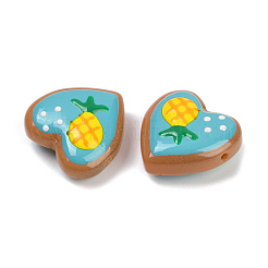 Нити бусин-лэмпворк в форме сердца ручной работы&nbsp;LAMP-P069-04A-05