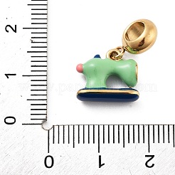 304 нержавеющая сталь эмалированная европейские подвески-шармы&nbsp;STAS-U005-22G
