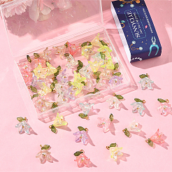 48шт 8 цвета прозрачные акриловые подвески&nbsp;FIND-SC0016-70