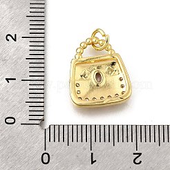 Латунные микропаве прозрачные подвески с фианитом&nbsp;KK-F899-09G