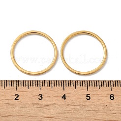 Ионное покрытие (ip) 304 нержавеющая сталь простые кольца&nbsp;RJEW-I101-01B-G