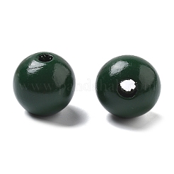 Рождественские печатные европейские бусины из дерева схима&nbsp;WOOD-G023-17C