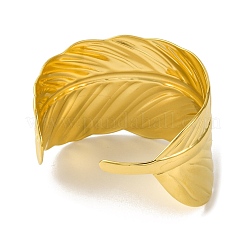 Ионное покрытие (IP) лист 304 нержавеющая сталь браслеты для женщин&nbsp;BJEW-B104-09G