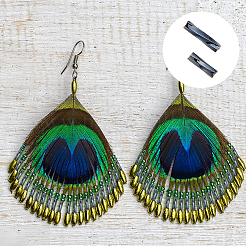 2000 шт. 4 вида стеклянных витых бусин SEED-GO0001-09A