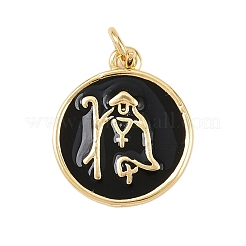 Латунь эмаль подвески&nbsp;KK-L251-02G-D