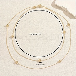 Минималистичные ожерелья из цельнолитой круглой полой цепочке из звеньев для многослойного ношения и особых случаев&nbsp;QH7554