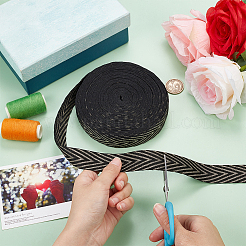 Лента из полиэстера с металлическим узором «в елочку» длиной 15 м&nbsp;OCOR-BC0007-79