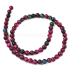 Нити из натуральных бусин тигрового глаза высшего качества&nbsp;LS-G-F591-18-6mm-06