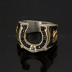 Кольца из нержавеющей стали 304 с микропаве из кубического циркония&nbsp;FS-WG5ACE0-05