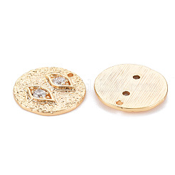 Латунные микропаве прозрачные подвески с фианитом&nbsp;KK-S356-538-NF