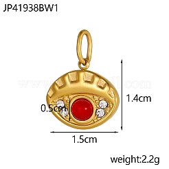Подвески из нержавеющей стали 304 и бусин из натуральных драгоценных камней&nbsp;STAS-OY009-29G