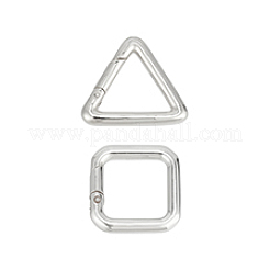 2 шт. 2 стиля 925 кольца с пружинным затвором из стерлингового серебра&nbsp;STER-PH0004-06