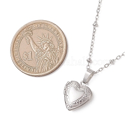 Кулон в форме сердца из нержавеющей стали 316&nbsp;NJEW-JN05821