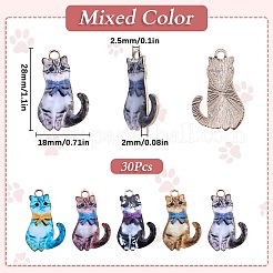 30 шт. эмалевые подвески в форме кошки&nbsp;ENAM-SC0005-27A