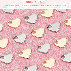 100 шт. 2-х цветные подвески из нержавеющей стали 304&nbsp;STAS-UN0032-96