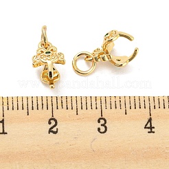 Латунные микро паве зеленый кубический цирконий ледоруб щепотка поручни&nbsp;KK-H452-35KCG-01