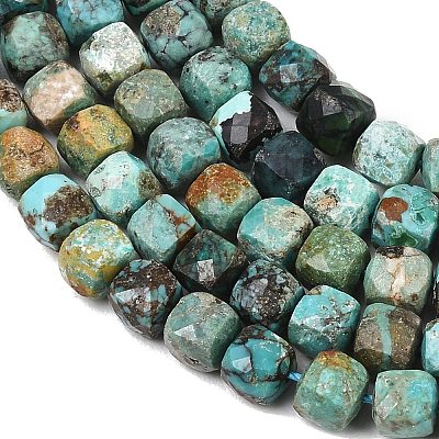 Хубэй природных бирюзовый бисер нитей&nbsp;G-B175-C03-6x6mm-1