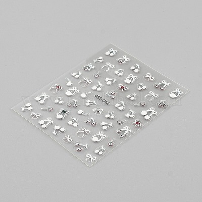 Наклейки для дизайна ногтей из страз и животных из смолы&nbsp;AJEW-WH20816-034-1