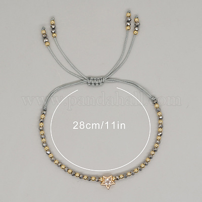 Граненые стеклянные % латунные бусины плетеные браслеты из бисера JO0935-2-1