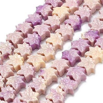 Резные бусины из синтетического коралла&nbsp;BSHE-H114-02C-1