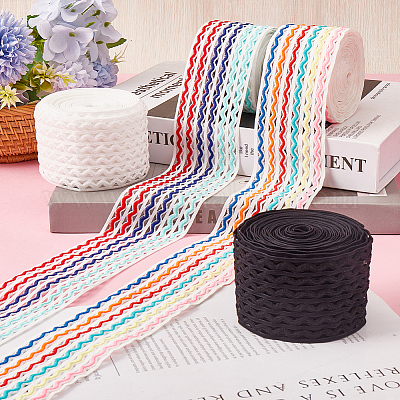 5 м плоский белый цветной полиэстеровый волнистый эластичный шнур&nbsp;OCOR-GF0003-85B-1