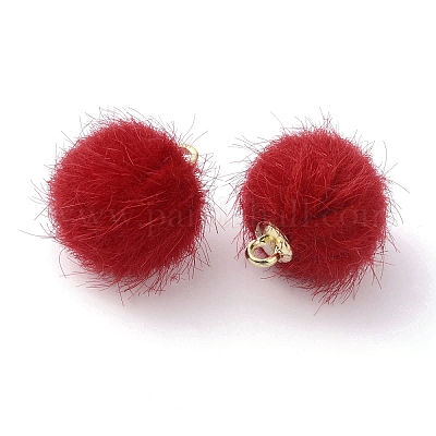 Подвески из искусственного норкового меха&nbsp;DIY-WH0401-92B-1