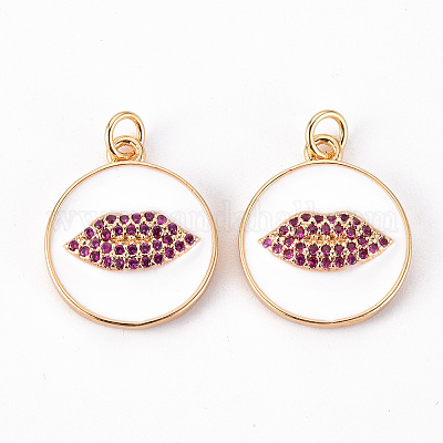 Латунные микро проложить кубического циркония подвески KK-T062-90G-NF-1