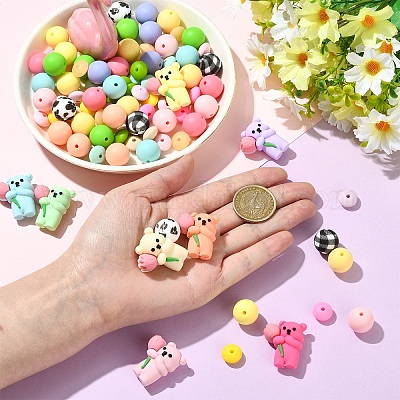 112шт 26 стиля силиконовые бусины&nbsp;SIL-YW0002-37-1