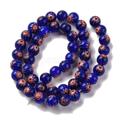 Ручной работы millefiori стеклянные бусины нитки LAMP-G164-05G-1