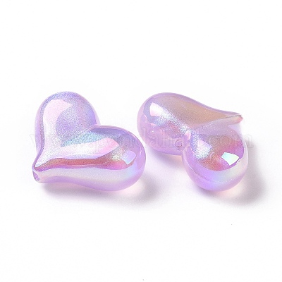 УФ-покрытие радужными переливающимися акриловыми бусинами&nbsp;OACR-C010-01A-1