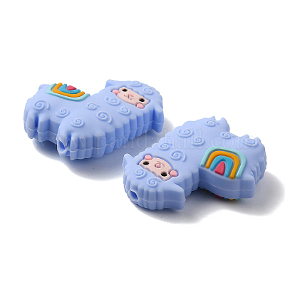 Силиконовые бусины&nbsp;FIND-WH0143-10F-1