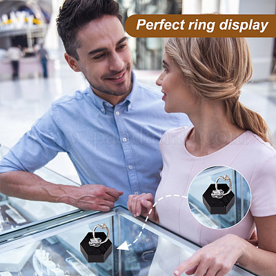 Акриловые держатели для колец&nbsp;RDIS-WH0020-02A-02-1