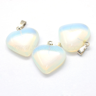 Сердце Opalite подвески G-Q438-06-1