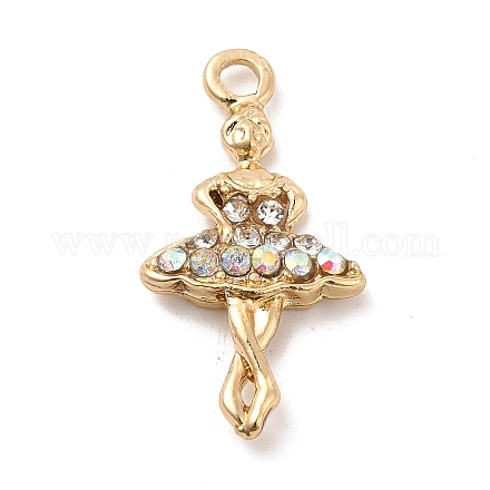 Подвески из сплава со стразами ALRI-M006-05G-1