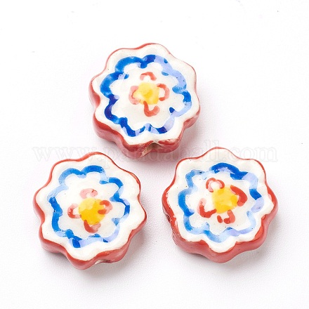 Ручной работы фарфоровые бусины&nbsp;PORC-J008-04D-1