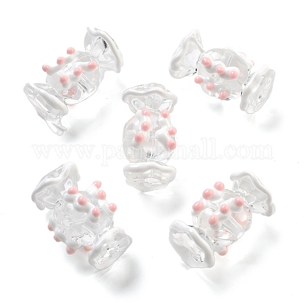 Прозрачные бусины из акриловой эмали OACR-P027-01E-1