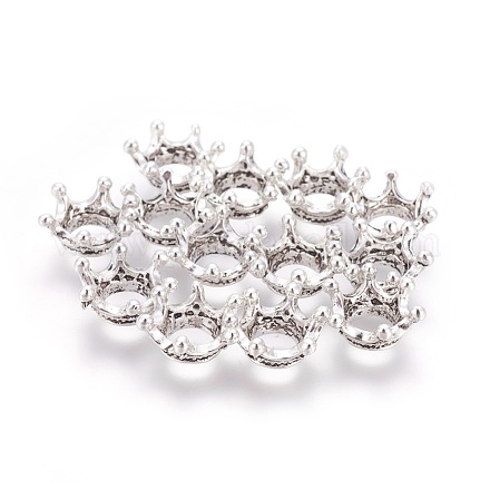 Тибетском стиле сплав шарик крышки PALLOY-WH0054-02AS-1