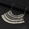 Tibetan Style Zinc Alloy Coin Tassel Chunky Bib Necklaces for Women, Antique Silver, 17.72 inch(45cm)