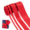 40 Yards 4 Styles Double Face Polyester Ribbons, for Gift Packaging, Red, 1/4~1-1/2 inch(6~38mm), 10 yards/style