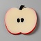 Opaque Resin Cabochons, Imitation Fruit, Apple, 51x49.5x2mm