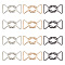 12Pcs 3 Colors Alloy Belt Buckles, Belt Clasp for DIY Woman Belt Accessories, 8 Shape, Mixed Color, 24x60x7mm, Inner Diameter: 38.5x24.5mm, 4pcs/color
