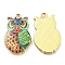 Printed Alloy Pendants, Golden, Owl, Camel, 23x14x2mm, Hole: 1.6mm