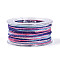 27M Segment Dyed Round Polyester Twisted Cords, with PET Plastic, for Jewelry Making, Purple, 1mm, about 29.53 Yards(27m)/Roll