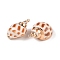 Natural Sea Shell Pendants, Shell Shaped Charms with Golden Tone Iron Loops, Chocolate, 18~35x7~22x7~18mm, Hole: 1.2~1.6mm