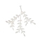 Brass Pendants, Silver, Leaf, 49.5x44x2mm, Hole: 1.2mm