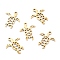 201 Stainless Steel Charms, Laser Cut, Manual Polishing, Turtle, Golden, 15x13x1mm, Hole: 1.5mm