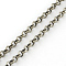 Iron Rolo Chains, Belcher Chain, Unwelded, with Spool, Antique Silver, 7x2mm, about 164.04 Feet(50m)/roll