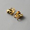50Pcs Brass Bead Tips, Calotte Ends, Clamshell Knot Cover, Real 18K Gold Plated, 7.5x4.5x3.5mm, Hole: 0.8mm and 1.6mm, Inner Diameter: 3.3mm